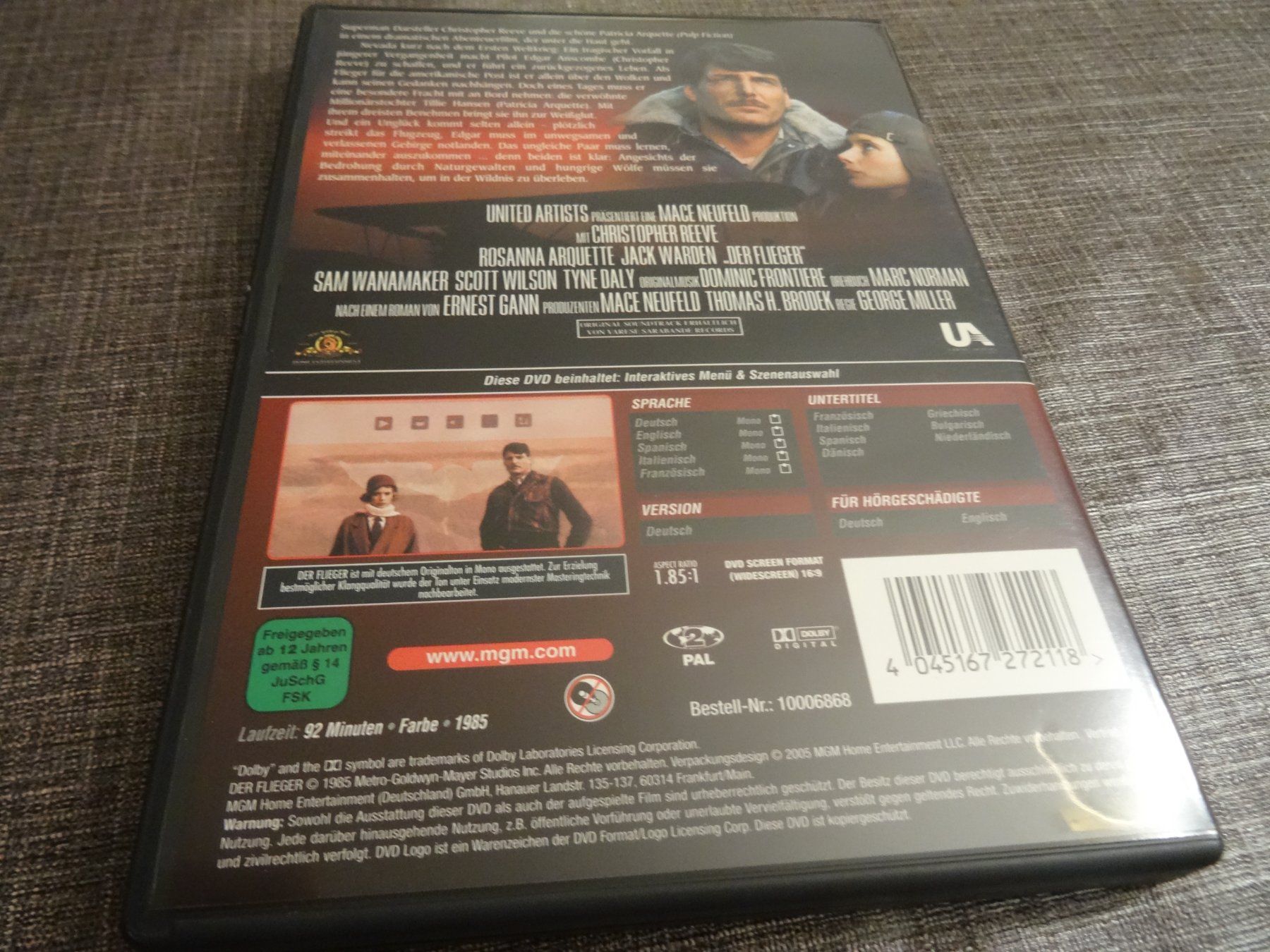 Tous les DVDs: Der Flieger DVD mit Christopher Reevee – D'occasion à Olten par Disc-Verkauf 2