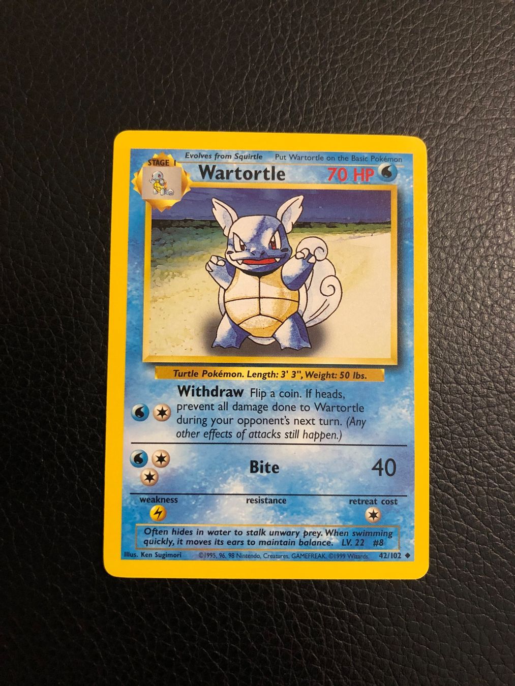 Pokémon Carte collezionabili: Base Set Wartortle 42/102 NM Ab 1 – Usato da Paradiso venduto da Pkmn10
