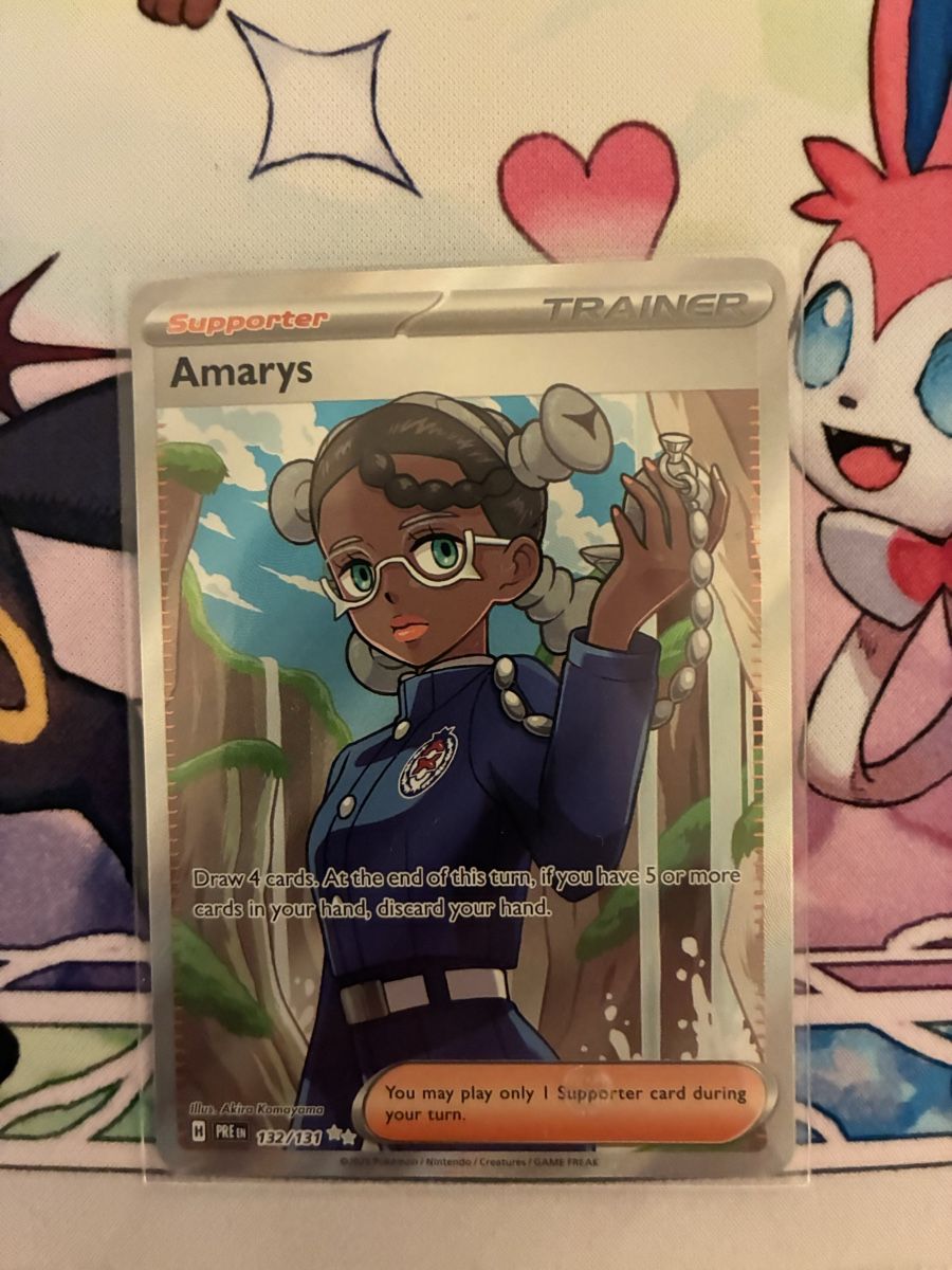 Pokémon Sammelbilder & Trading cards: Pokémon Amarys Trainer Karte 132/130 Primsatic Evolution FA – Neu (gemäss Beschreibung) aus Männedorf von mutschellen8