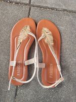Sandale Damenschuh Grösse 40 Feder Strass neu