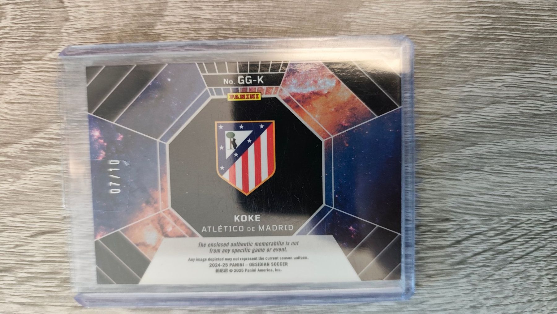 Panini Sammelbilder & Trading cards: Panini Obsidian 24/25 Koke /10 mit Patch Galaxy Gear – Gebraucht aus St. Gallen von RudyundFloydCards 1
