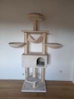 Kratzbaum Beige mit Hängematte und Körbchen guter Zustand.