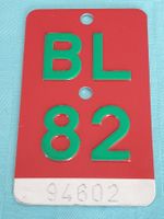 Fahrradnummer Velonummer BL 82