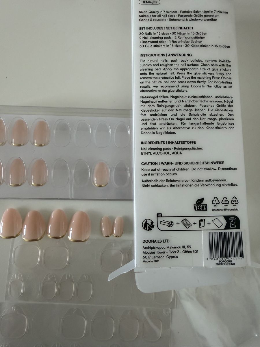 Doonails Smalto per unghie: Doonails Soft Gel Press Ons Popcorn Short Round – Nuovo (secondo la descrizione) da Basel venduto da Ksjusha