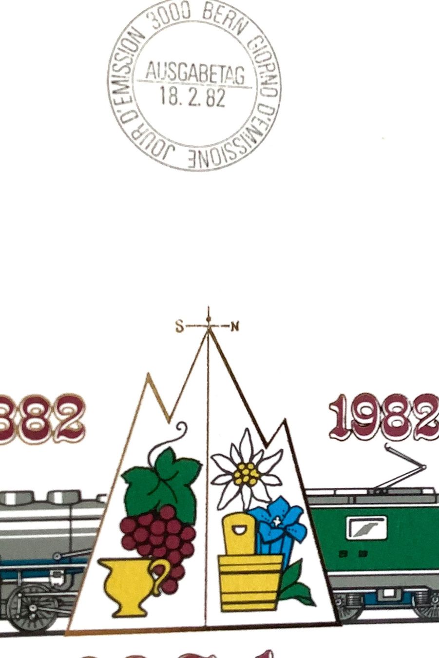 Tutti i francobolli: 1982 FDC 3 x Grossbriefe 100 Jahre Gotthard mit Div. STEMPEL – Nuovo (secondo la descrizione) da Liestal venduto da Pep3 1