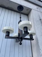 Einzigartiger Art Deco Kronleuchter Opalglas 1940er Jahre