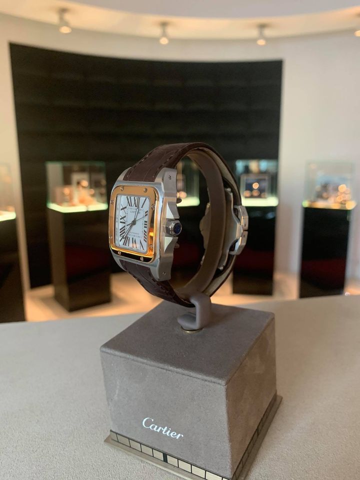 Cartier Uhren: Cartier Santos 100 Stahl/Gold – Neu und originalverpackt aus Triesen von hor_6kx9 1