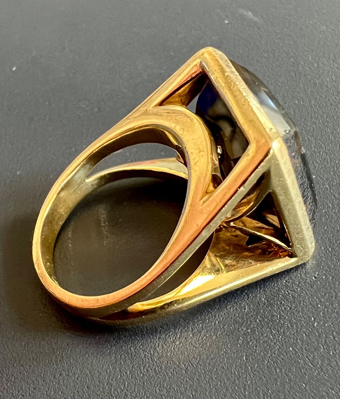 Ringe: Gold-Ring 18 K mit Rauchquarz – Gebraucht aus Chur von Penting1935 6
