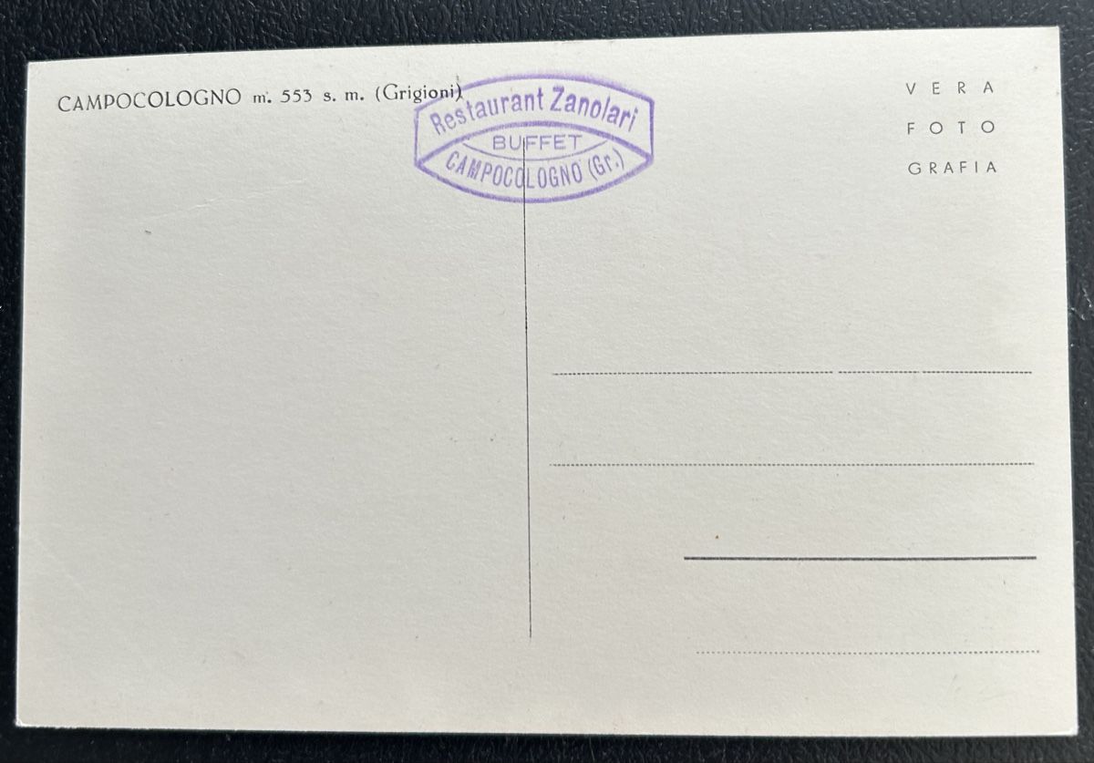Cartoline postali: Campocologno Statione  – Usato da Horw venduto da Tellbub 1