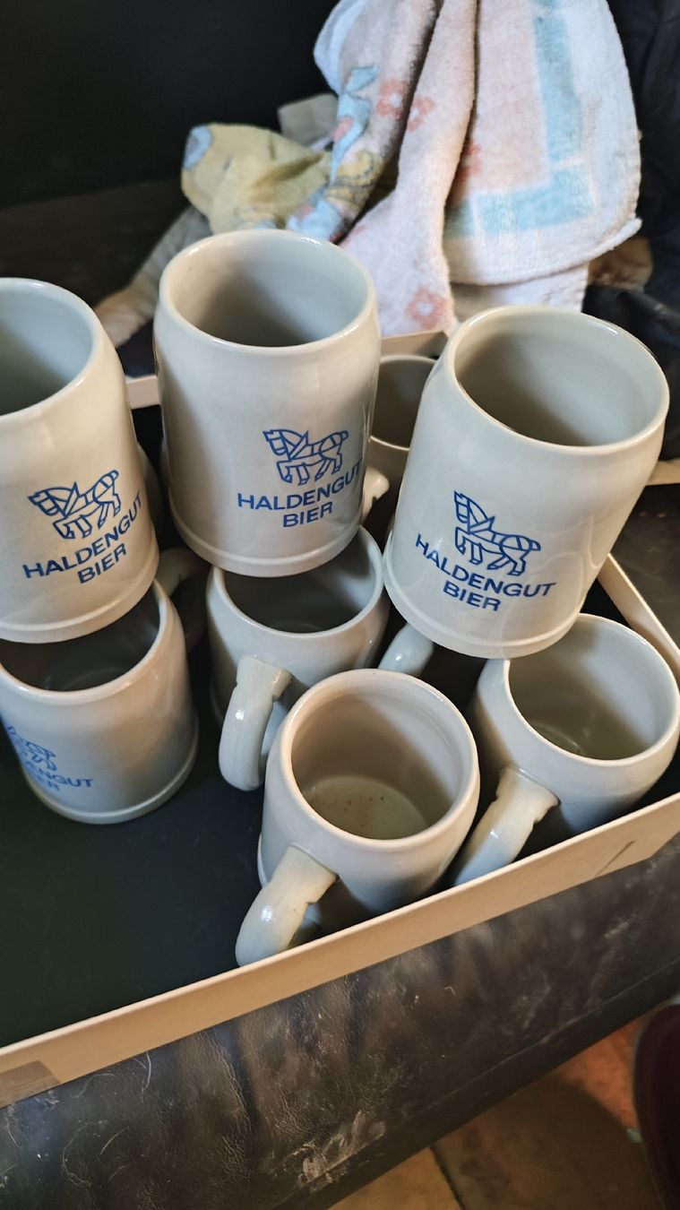 Haldengut Gläser: 12 Krüge Haldengut Bier – Gebraucht aus Zürich von turbopuz