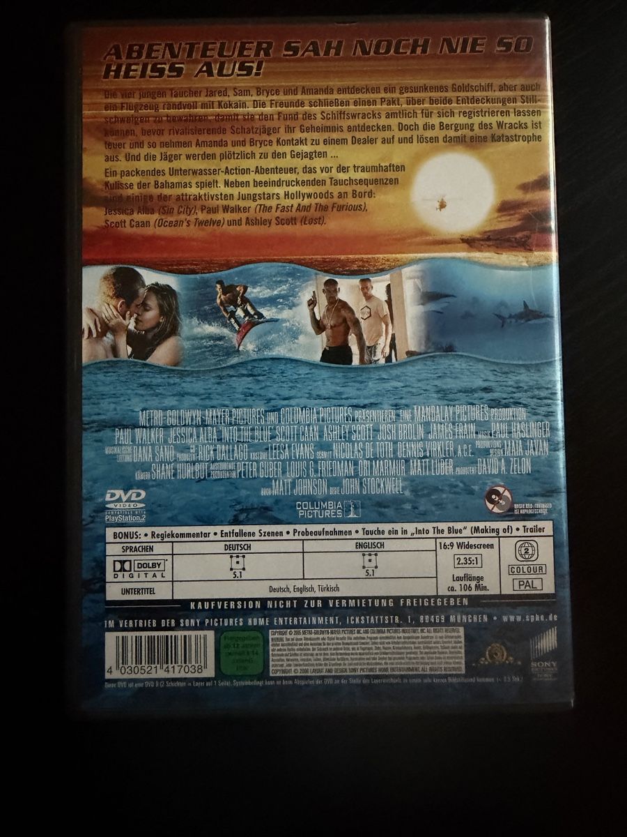 Alle DVDs: Into the Blue guter Zustand – Gebraucht aus Lausen von EisAmStiel94 1