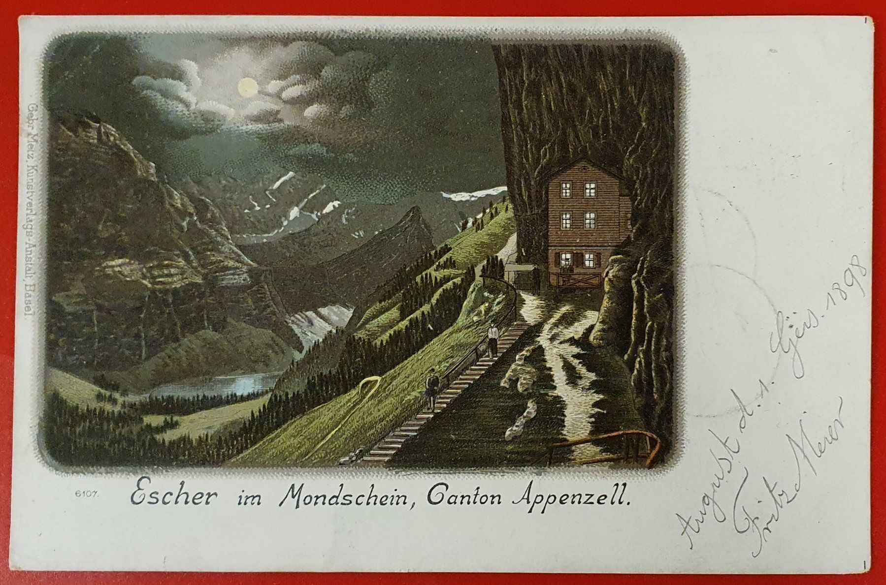 Cartoline postali: Escher im Mondschein 1898 – Usato da Kreuzlingen venduto da Rschweiz1