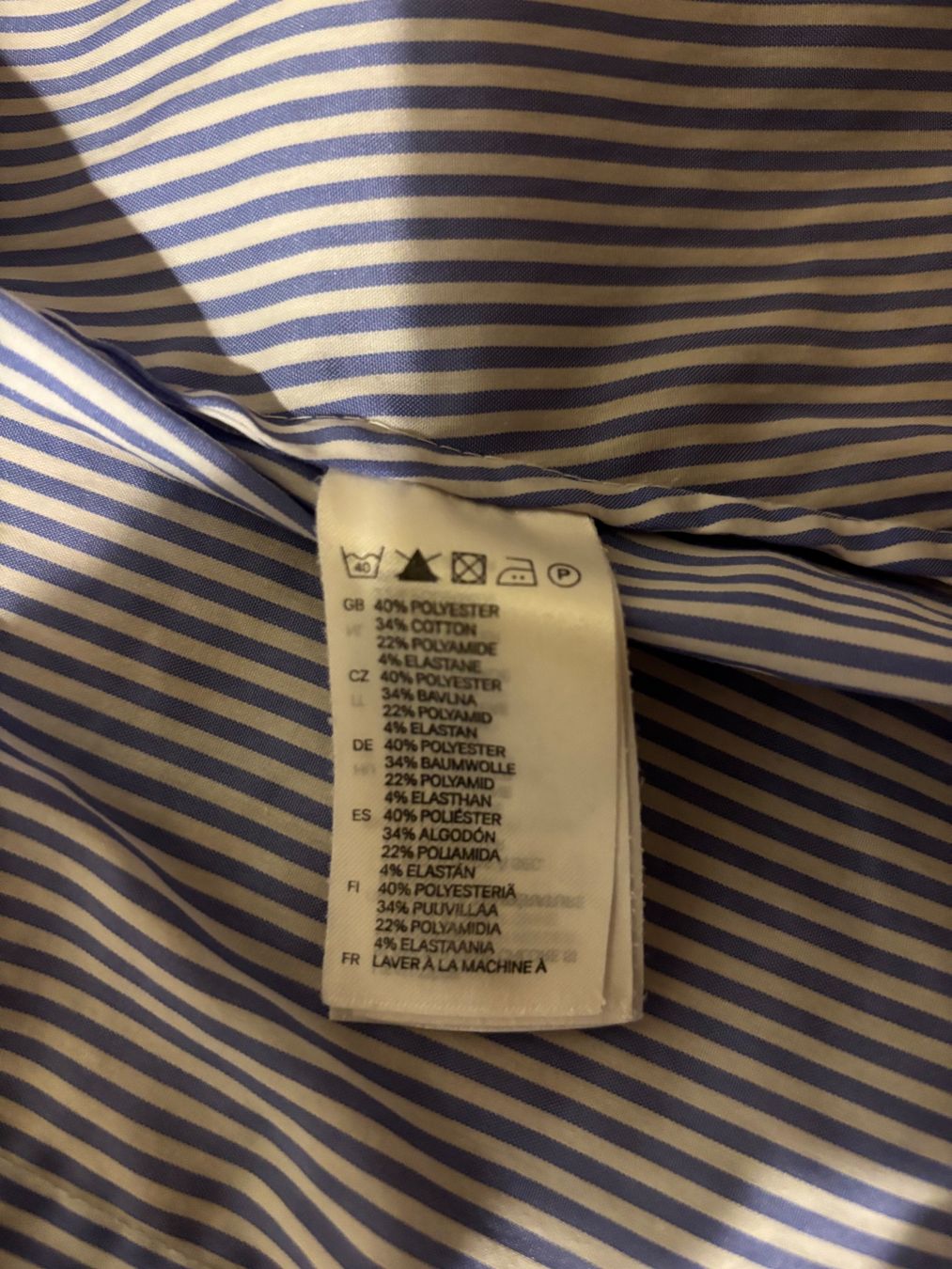 Camicette: H&M Bluse, gestreift, hellblau, Gr. 40, Damen – Usato da Weissbad venduto da FlickflauderY 2
