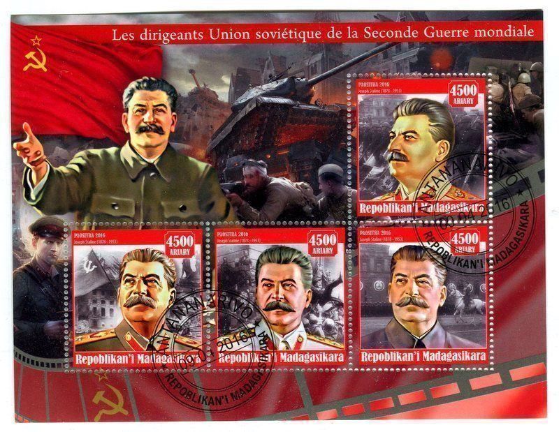 Tutti i francobolli: Block "Josef Stalin". Madagaskar – Nuovo e nell'imballaggio originale da Basel venduto da Butsch5
