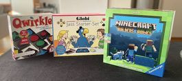 Gesellschaftsspiele Qwirkle Minecraft Globus