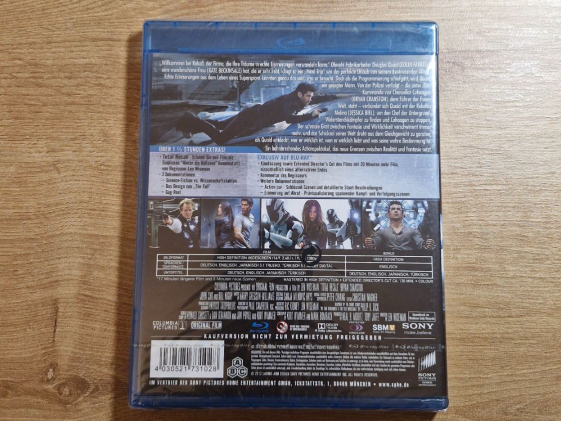 Alle DVDs: Total Recall (2012) NEU OVP Bluray – Neu und originalverpackt aus Pfungen von Whitie 1
