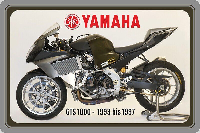 Yamaha Insegne: Blechschild-YAMAHA GTS 1000 - 1993 BIS 1997 – Nuovo e nell'imballaggio originale da Rupperswil venduto da big-one-sale