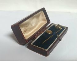 Antike Herren-Krawattennadel Perle Steinbesatz 1900/20