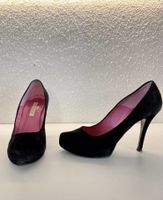 Damen Pumps Buffalo schwarz Wildlederoptik Grösse 39