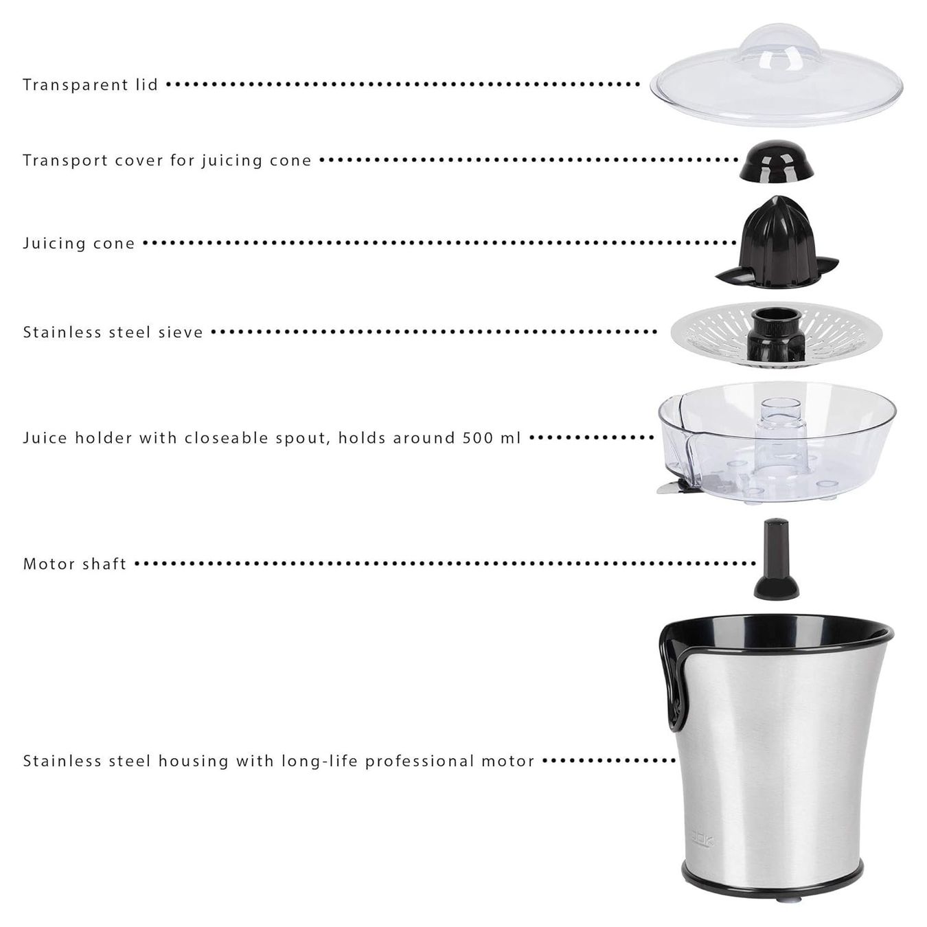 Elettrodomestici da cucina: ProfiCook Zitruspresse Edelstahl – Nuovo (secondo la descrizione) da Fully venduto da VaneaSelection 7