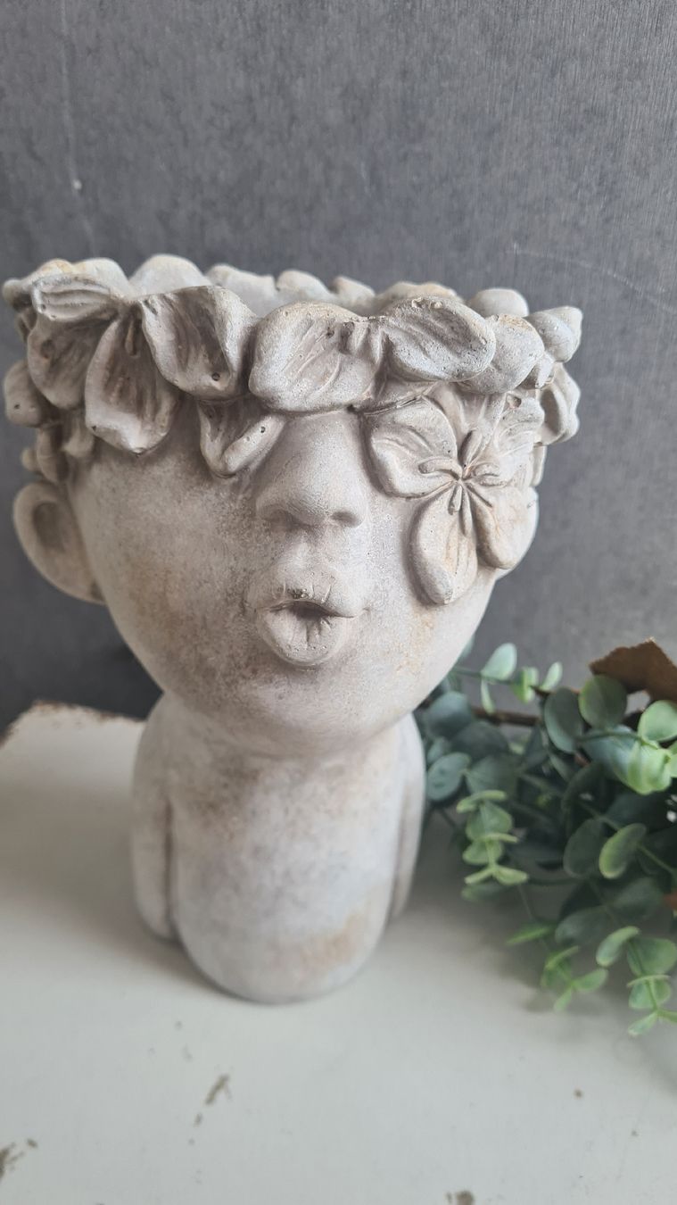 Vasi per fiori: Shabby- chic Deko Pflanzentopf mega cool – Nuovo e nell'imballaggio originale da Böttstein venduto da decodor-angi 2