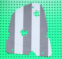 LEGO® Cloth Sail with Cannonball Damage with Dark Gray Stri