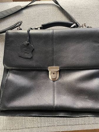 Akten Ledertasche schwarz