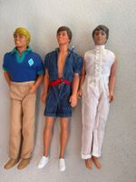 3 Ken Puppen mit Kleidern 80er Jahre