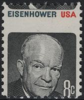 8 Cents David Eisenhower mit ABART Verzähnung