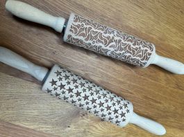 2 x Teig - Auswahlhölzer - für kreatives Backen / Deko - NEU