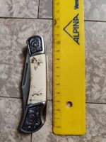 Klappmesser mit Einlagen und Gravur neu