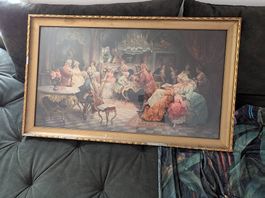 Vintage Wandbild / Barock Stil Bild mit Goldrahmen