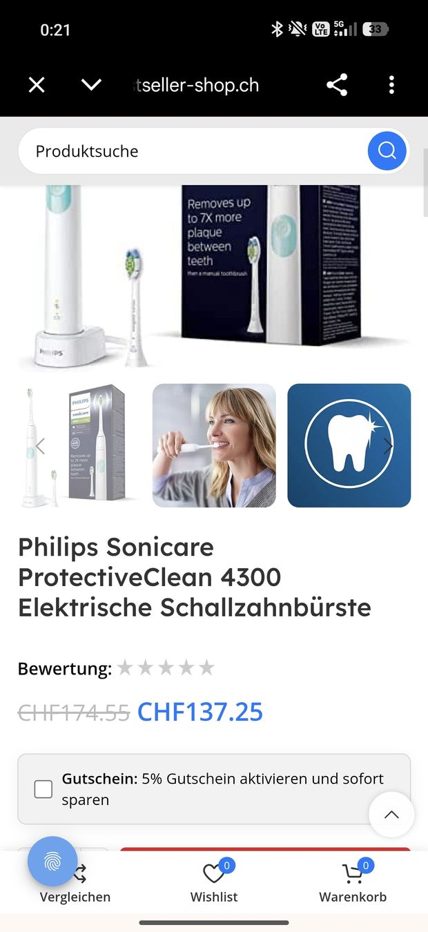 Philips Sonicare Zahnpflege: Elektrische Zahnbürste – Gebraucht aus Sulgen von 34j_p6s2 2