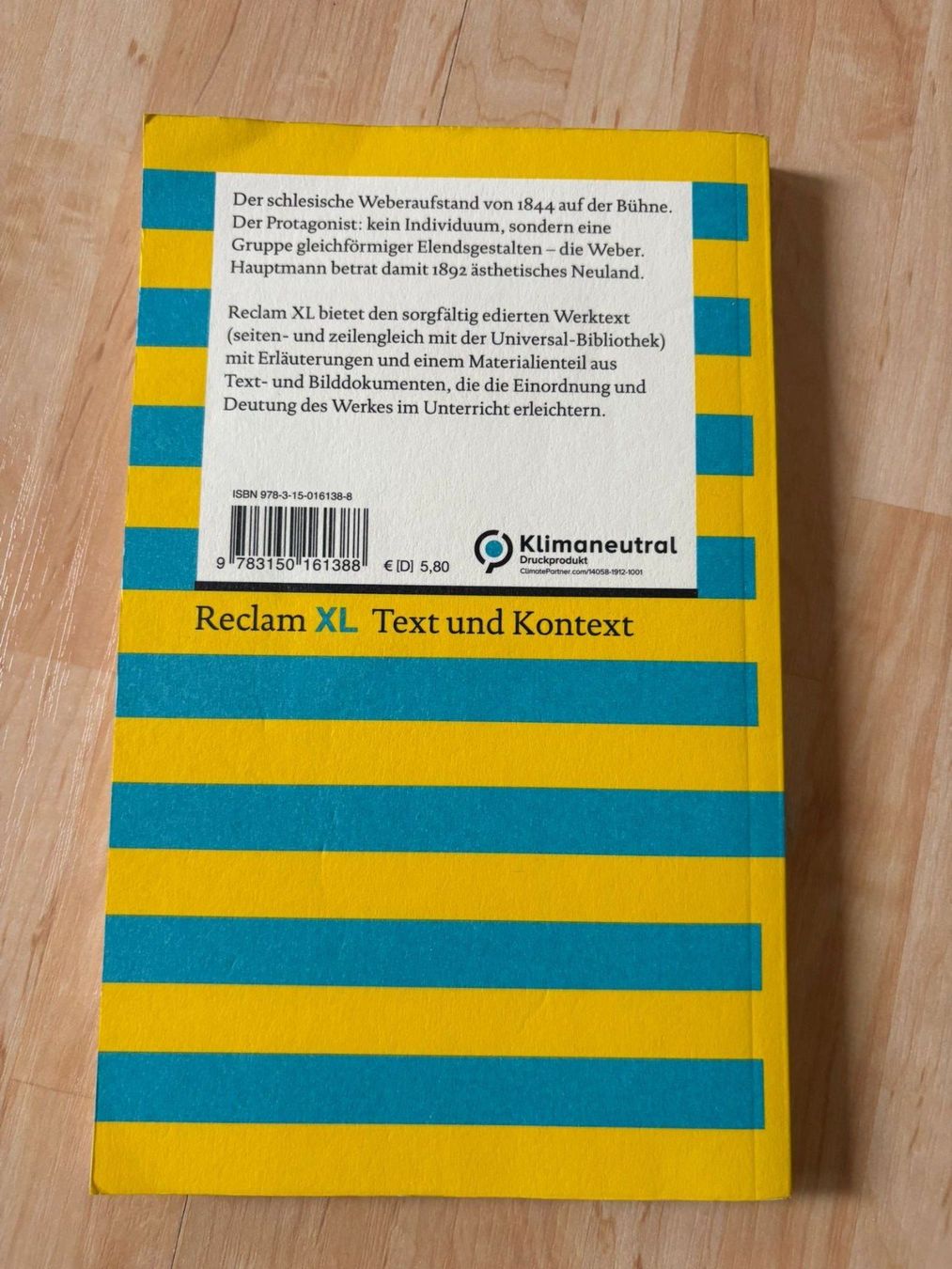 Libri: Die Weber, Gerhart Hauptmann – Usato da Wallisellen venduto da Bibble 1