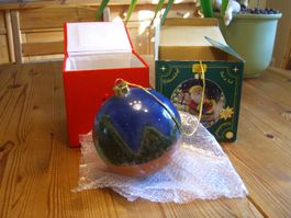 XXL Weihnachtskugel,"Golden-Star-House Collection"handbemalt