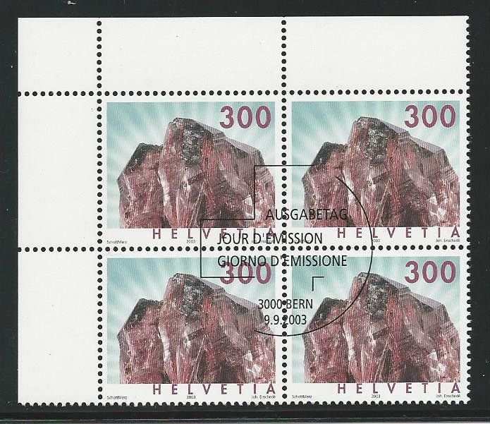 Tutti i francobolli: 2003 Nr. 1094 Rutilquarz ET – Usato da Basel venduto da Melphi