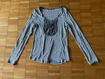 GUSTAV  schönes Shirt gestreift langarm mit Seide Gr.M