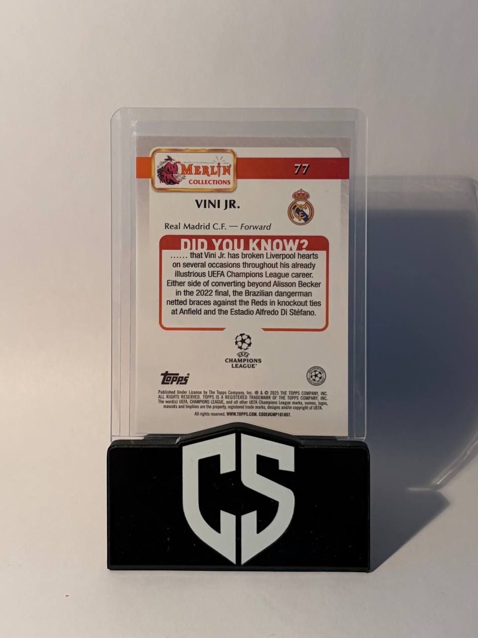 Panini Carte collezionabili: 2024 Topps Merlin Vinicius Jr Atomic Refractor – Usato da Oftringen venduto da collectsupply 1