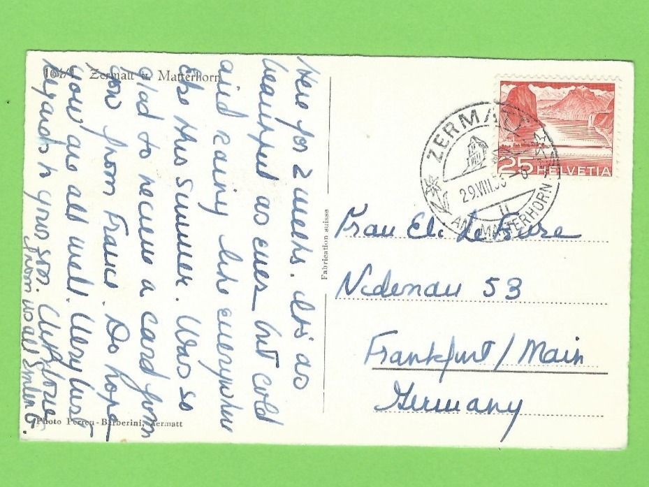 Cartoline postali: Zermatt und Matterhorn – Usato da Zürich venduto da t24_de 1