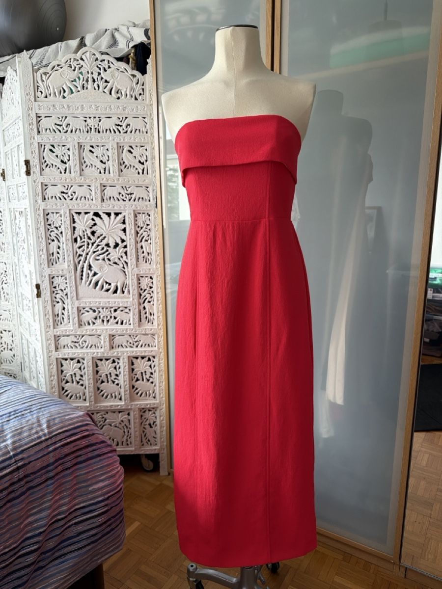 Kookai Vestiti: Robe longue bustier Kookai rouge  – Usato da lausanne venduto da annec777