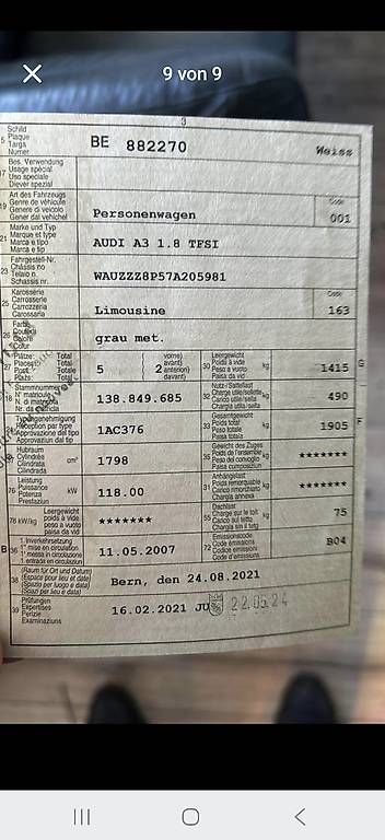 Autos: Audi A3 160PS MFK 2024 Benzin  – Gebraucht aus Biel/Bienne von MS90s 5