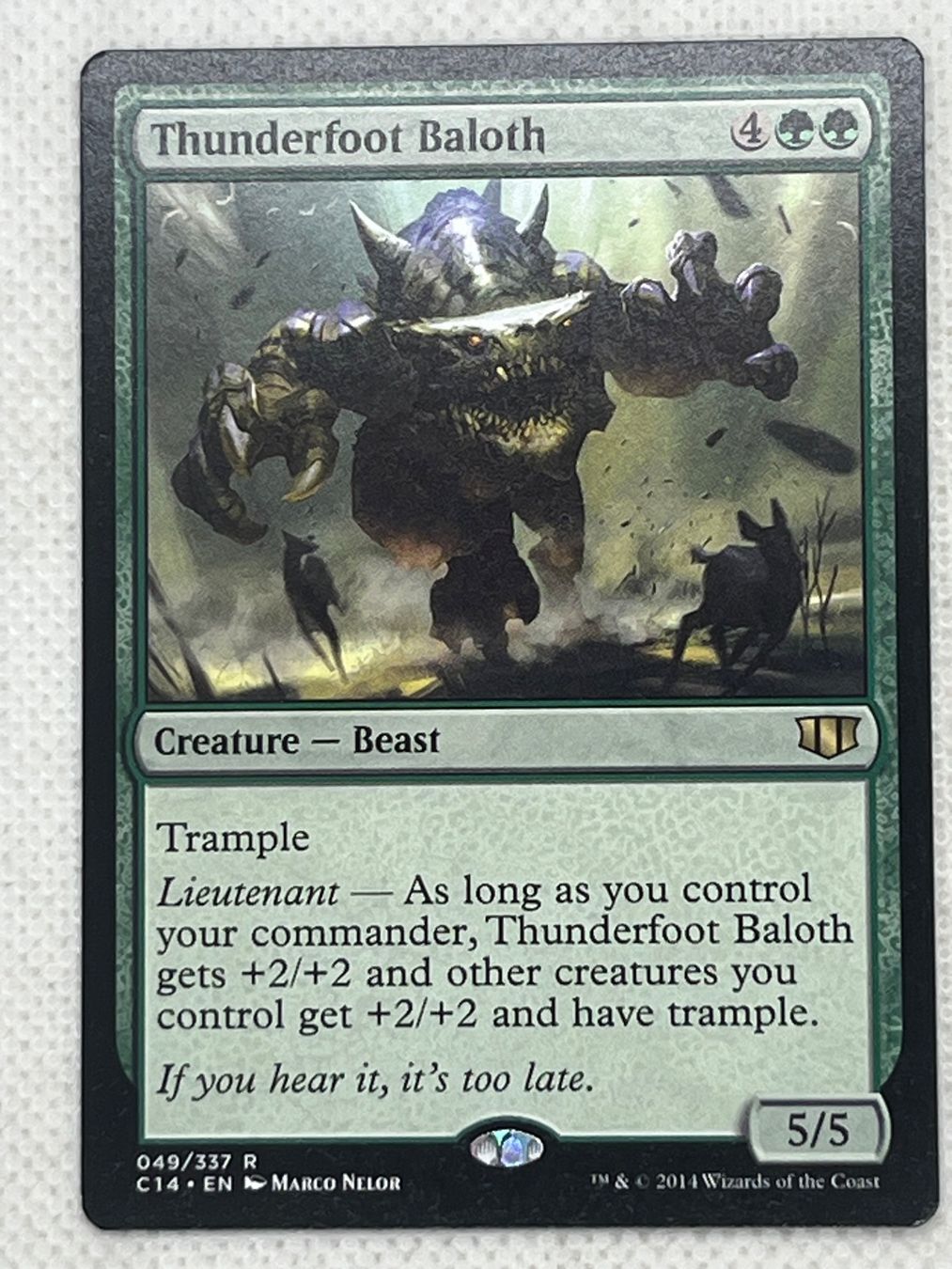 Magic The Gathering Carte collezionabili: MTG Thunderfoot Baloth C14 49 Englisch Rare – Usato da Hinterkappelen venduto da Kim1992