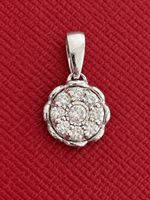 Anhänger Weissgold 750 mit Diamanten blumenförmig