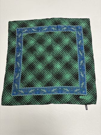 Vintage Valentino Seidentuch grün blau, Tuch Seide