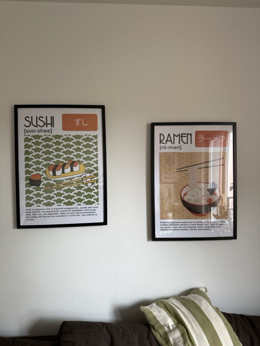 Foto & Immagini: 2x gerahmte Poster Sushi und Ramen – Usato da Bern venduto da mom_d6hv