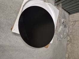 FABRIKNEUES TISCHBLATT  60 CM RUND DICKE 2 CM  MDF  SCHWARZ