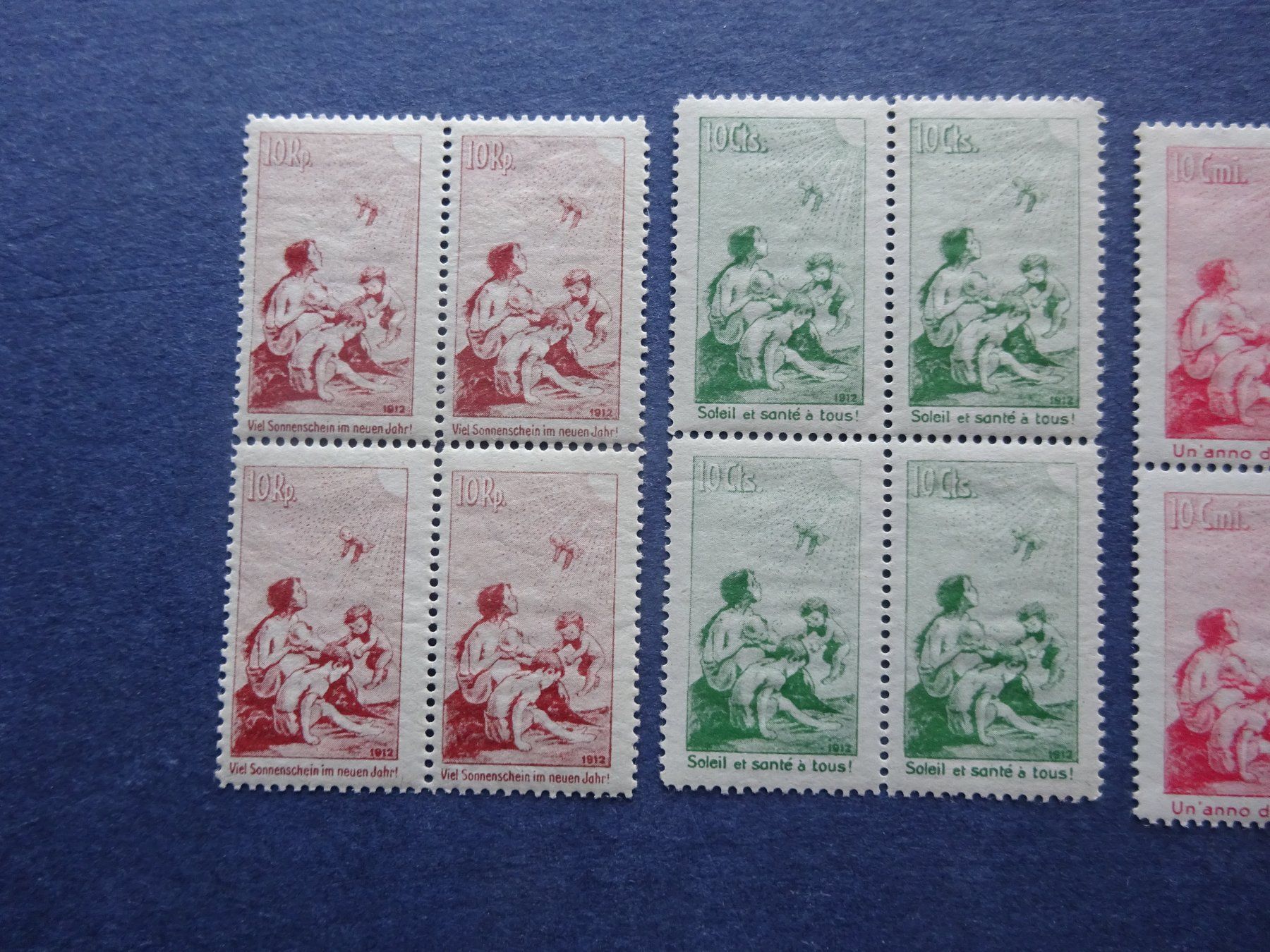 Tutti i francobolli: 1912 Pro Juventute im 4er Block postfrisch** – Usato da Appenzell-Steinegg venduto da adi1975 2