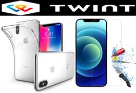 iPhone XS MAX Hülle + Panzerglas CLEAR Case Cover Etui Glas