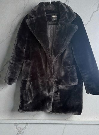 Wunderschöner Zebra Kunstfell Mantel, Grösse S