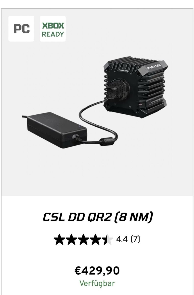 Fanatec Controller: Fanatec CSL DD 8Nm – Usato da Wengi b. Büren venduto da SAB_Goblin 2